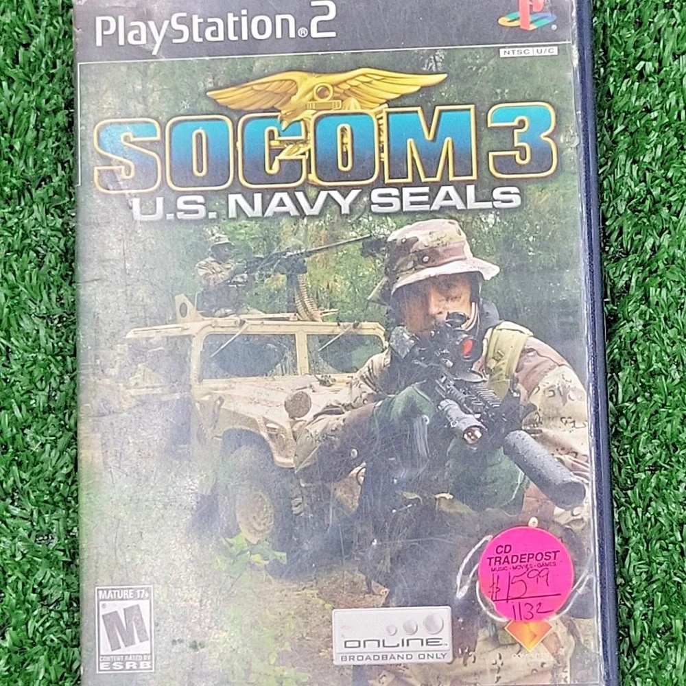 SOCOM 3:‎ U.S. Navy SEALs Video Game for PS2 Sony PlayStation 2 Tested & Working